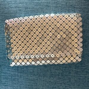 Rhinestone Evening Silver Clutch Bag
